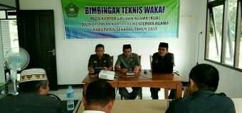 Bimbingan Teknis Wakaf Bagi Nazir Sekadau Hilir